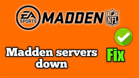 Madden servers down - why have the ea servers been down for madden 16? I have tried all the support solutions, and while all my other games work fine, madden does not, so it is not my xbox onem nor is it my ip address or anything to do with it. Me too. Message 1 of 3 (1,592 Views) Reply. 0 Re: ea servers down for madden 16. Options.
